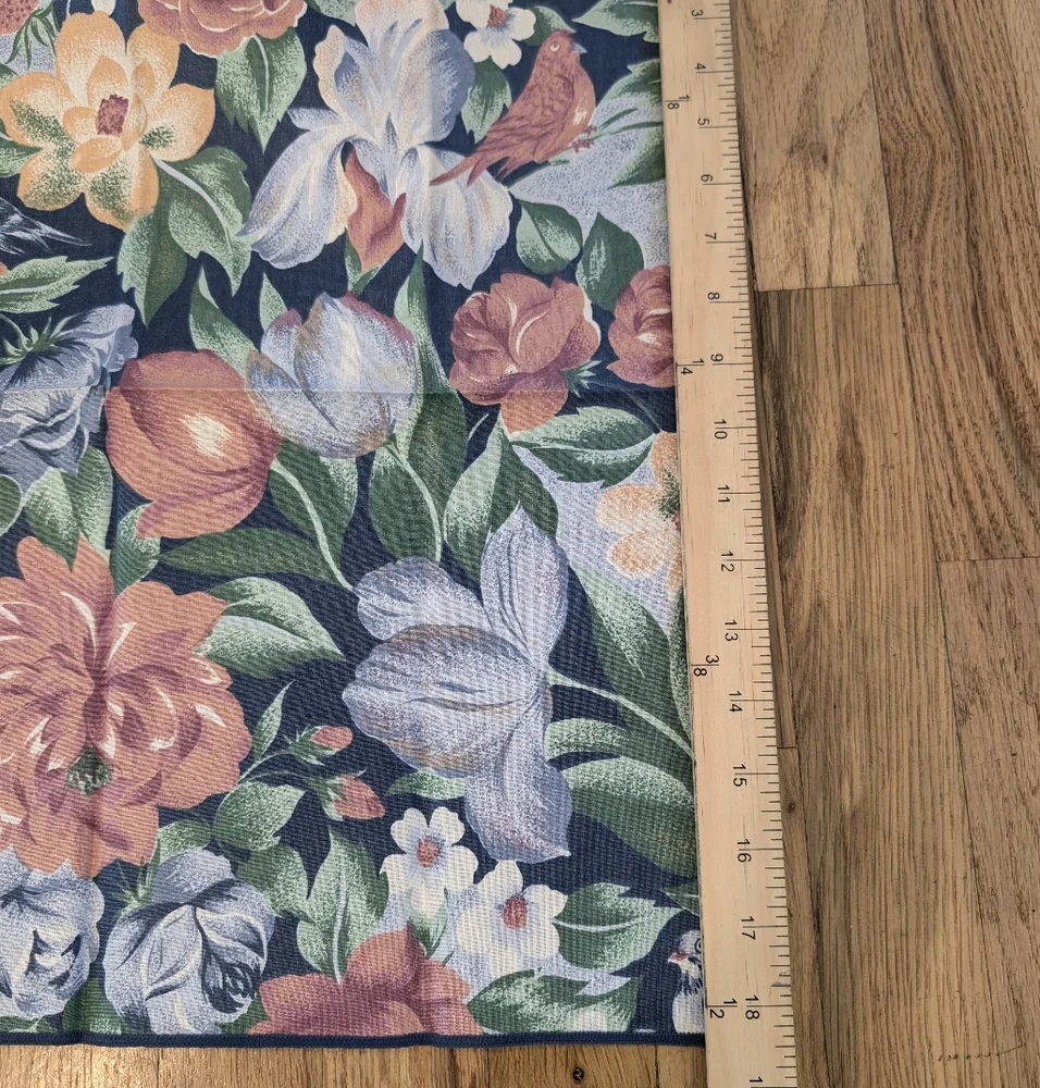 NEW Floral & Bird Napkins Set of 8 Mervyn's 80s 90s Vintage Cottagecore Cotton X